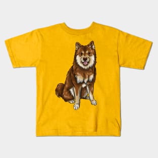 Finnish Lapphund Dog | Chocolate and Tan Kids T-Shirt